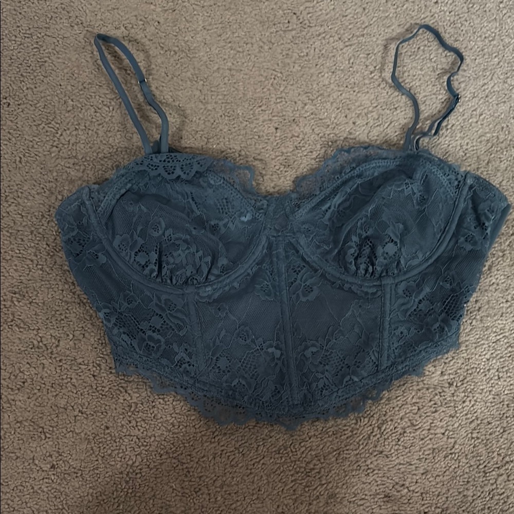 Lace Bralette in Grayish blue